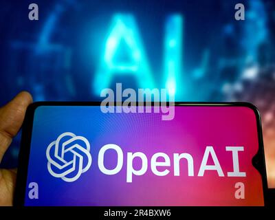 SUQIAN, CINA - 27 MAGGIO 2023 - illustrazione: OpenAI, Suqian City, Jiangsu Province, Cina, 27 maggio, 2023. Foto Stock