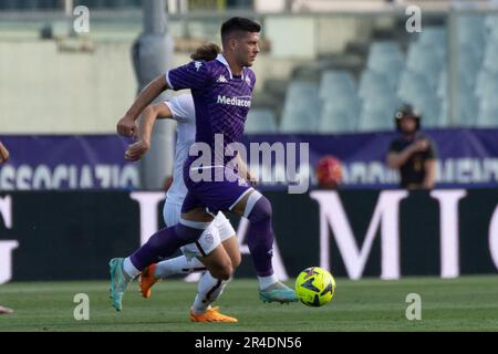 Firenze, Italia. 27th maggio, 2023. Stadio Artemio Franchi, Firenze, 27 maggio 2023, Ritratto di Jovic Luka Fiorentina durante ACF Fiorentina vs AS Roma - calcio italiano Serie A Match Credit: Live Media Publishing Group/Alamy Live News Foto Stock