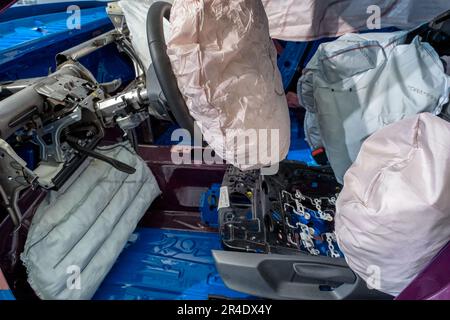 Airbag di sicurezza in auto Foto Stock