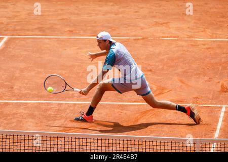 Milano, Italia. 27th maggio, 2023. Joel Schwaerzler durante il 2023° Trofeo Bonfiglio, Internazionale di Tennis a Milano, Maggio 27 2023 Credit: Independent Photo Agency/Alamy Live News Foto Stock