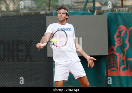 Milano, Italia. 27th maggio, 2023. Tennis Club Milano, Milano, Italia, 27 maggio 2023, Roberto Marcora durante il 2023° Trofeo Bonfiglio - Tennis Internationals Credit: Live Media Publishing Group/Alamy Live News Foto Stock