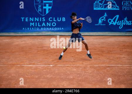 Milano, Italia. 27th maggio, 2023. Yi Zhou durante il 2023° Trofeo Bonfiglio, Internazionale di Tennis a Milano, Maggio 27 2023 Credit: Independent Photo Agency/Alamy Live News Foto Stock