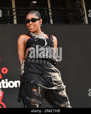 Napa, Stati Uniti. 26th maggio, 2023. Si esibisce dal vivo sul palco durante BottleRock al Napa Valley Expo il 26 maggio 2023 a Napa, California. Foto: Casey Flanigan/imageSPACE Credit: Imagespace/Alamy Live News Foto Stock