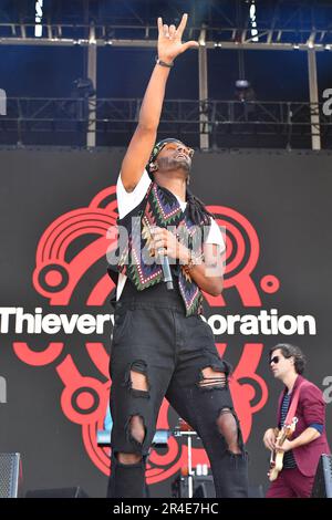 Napa, Stati Uniti. 26th maggio, 2023. Si esibisce dal vivo sul palco durante BottleRock al Napa Valley Expo il 26 maggio 2023 a Napa, California. Foto: Casey Flanigan/imageSPACE Credit: Imagespace/Alamy Live News Foto Stock