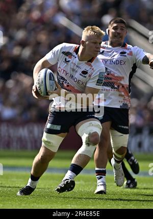 Twickenham, Regno Unito. 27th maggio, 2023. Gallagher Premiership Rugby finale. Saracens Vs Vendita squali. Stadio di Twickenham. Twickenham . Hugh Tizard (Saracens) durante la finale di rugby Gallagher Premiership tra Saracens e sale Sharks. Credit: Sport in Pictures/Alamy Live News Foto Stock