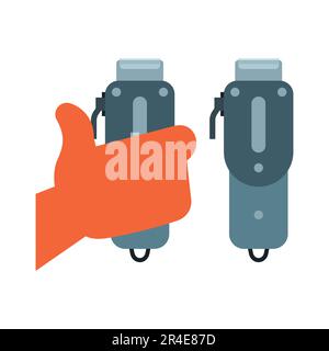 Un uomo che tiene un vaso d'acqua Illustrazione Vettoriale