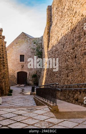 Primo recinto fortificato della cittadella spagnola Melilla la Vieja, a Melilla. Melilla, Ciudad Autónoma de Melilla, Spagna, África, UE. Foto Stock