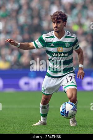 Glasgow, Regno Unito. 27th maggio, 2023. Jota of Celtic durante la partita della Scottish Premiership al Celtic Park, Glasgow. Il credito dell'immagine dovrebbe essere: Neil Hanna/Sportimage Credit: Sportimage Ltd/Alamy Live News Foto Stock