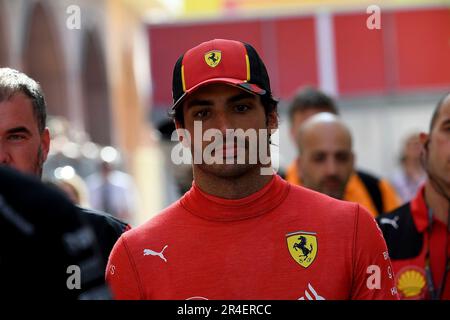 27th maggio 2023, circuito di Monaco, Monte Carlo, Formula 1 Gran Premio di Monaco 2023, nella foto Carlos Sainz Jr. (ESP), Scuderia Ferrari Foto Stock