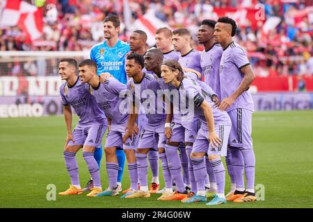 Siviglia, Spagna. 27th maggio, 2023. Il 11 di partenza del Real Madrid per la partita di LaLiga Santander tra il Sevilla FC e il Real Madrid all'Estadio Ramon Sanchez Pizjuan di Siviglia. (Photo Credit: Gonzales Photo/Alamy Live News Foto Stock