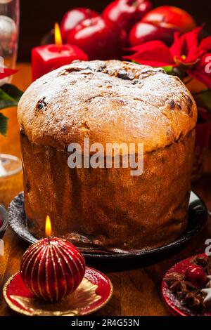 Il Panettone - Italiano tradizionale torta di Natale Foto Stock