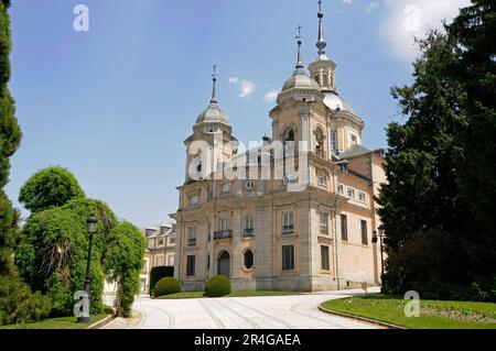 Palacio Real la Granja de San Ildefonso, palazzo, ex residenza reale estiva, castello reale, San Ildefonso, provincia di Segovia, Castiglia-Leon, Spagna Foto Stock