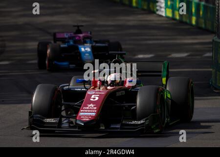 05 POURCHAIRE Théo (fra), ART Grand Prix, Dallara F2, azione in occasione del 5th° round del Campionato FIA di Formula 2 2023 dal 26 al 28 maggio 2023 sul circuito di Monaco, a Monaco - Foto Julien Delfosse/DPPI Foto Stock
