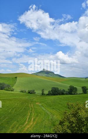 Vista sulla caratteristica campagna della provincia di Avellino. Foto Stock