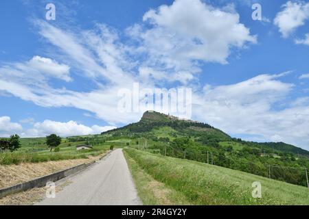 Vista sulla caratteristica campagna della provincia di Avellino. Foto Stock