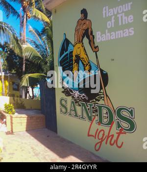 Murales a Alice Town, Bimini Nord, Bahamas Foto Stock