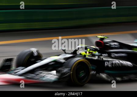 Lewis Hamilton (GBR) Mercedes AMG F1 W14. Campionato del mondo di Formula 1, Rd 7, Gran Premio di Monaco, domenica 28th maggio 2023. Monte Carlo, Monaco. 28th maggio, 2023. Campionato del mondo di Formula 1, Rd 7, Gran Premio di Monaco, Monte Carlo, Monaco, Giorno della gara. Il credito fotografico dovrebbe essere: XPB/immagini dell'Associazione Stampa. Credit: XPB Images Ltd/Alamy Live News Foto Stock