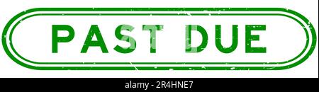 Verde grunge oltre due parole sigillo in gomma timbro su sfondo bianco Illustrazione Vettoriale