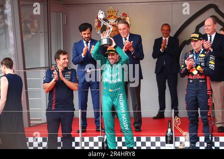 Montecarlo, Monaco. 28th maggio, 2023. Podio durante il GP di Monaco, 25-28 maggio 2023 a Montecarlo, campionato mondiale di Formula 1 2023. Credit: Independent Photo Agency/Alamy Live News Foto Stock