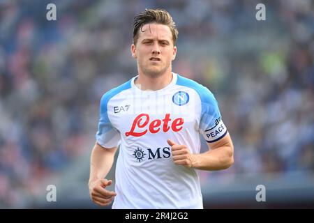 Bologna, Italia. 28th maggio, 2023. Stadio Renato Dall'Ara, Bologna, 28 maggio 2023, Piotr Zielinski (SSC Napoli) durante Bologna FC vs SSC Napoli - calcio italiano Serie A Match Credit: Live Media Publishing Group/Alamy Live News Foto Stock