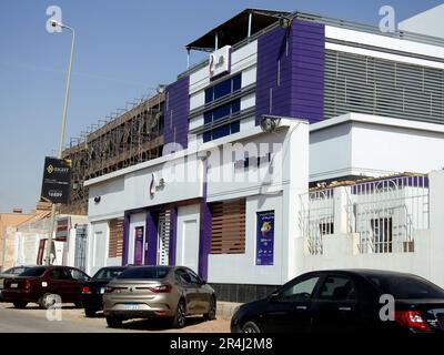 Cairo, Egitto, maggio 10 2023: NOI Telecom Egitto società CHE fornisce servizi di telecomunicazione in Egitto compresi i telefoni fissi, le linee cellulari, interni casa Foto Stock