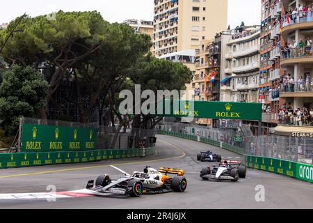 Monaco, Monaco. 28th maggio, 2023. 81 PIASTRI Oscar (aus), McLaren F1 Team MCL60, azione durante il Gran Premio di Formula 1 di Monaco. , . Campionato del mondo Formula uno dal 26 al 28 maggio 2023 sul circuito di Monaco, a Monaco - Foto Julien Delfosse/DPPI Credit: DPPI Media/Alamy Live News Credit: DPPI Media/Alamy Live News Foto Stock