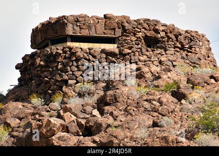 Bunker della guerra mondiale 2, diga di Hoover, Nevada e Arizona, Stati Uniti, Nord America, STATI UNITI Monumento storico nazionale Foto Stock