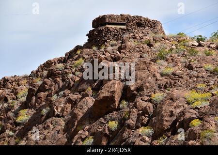 Bunker della guerra mondiale 2, diga di Hoover, Nevada e Arizona, Stati Uniti, Nord America, STATI UNITI Monumento storico nazionale Foto Stock