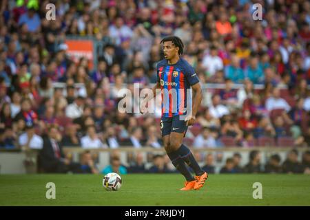 Barcellona, Spagna. 28th maggio, 2023. Jules Kounde (FC Barcelona) durante un incontro la Liga Santander tra FC Barcelona e RCD Mallorca allo Spotify Camp Nou, a Barcellona, Spagna, il 28 maggio 2023. (Foto/Felipe Mondino) Credit: Agenzia indipendente per la fotografia/Alamy Live News Foto Stock