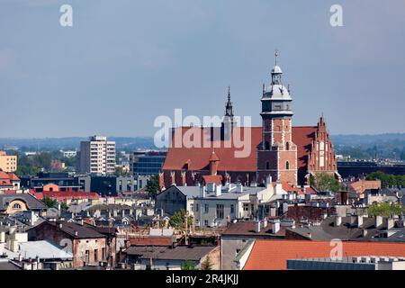 Cracovia, Polonia - Giugno 07 2019: La Basilica del Corpus Domini (in polacco: Bazylika Bożego Ciała), situata nel quartiere Kazimierz di Kraków, in Polonia, è una G. Foto Stock