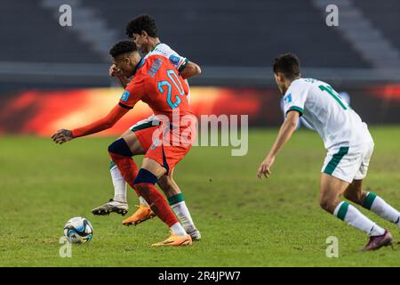 La Plata, Argentina. 28th maggio, 2023. 20 Coppa del mondo di gruppo tra l'Iraq e l'Inghilterra allo stadio la Plata. Credit: Sporteo/FotoArena/Alamy Live News Foto Stock