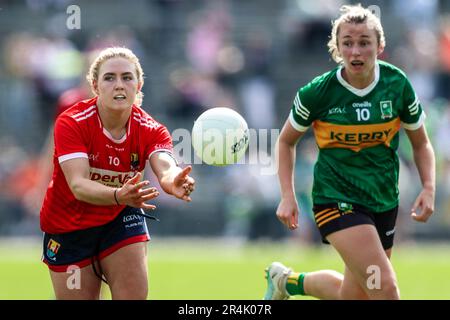28th maggio 2023, Mallow, Irlanda - Munster Ladies Gaelic Football Senior Final: Cork 5:14 - Kerry 2:17 Foto Stock