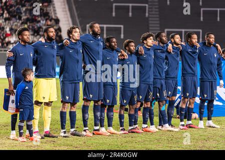 La Plata, Argentina. 28th maggio, 2023. Francia U-20 durante la partita di Coppa del mondo FIFA U-20 tra Francia e Honduras allo stadio la Plata. Credit: Mateo occhi (Sporteo) / Alamy Live News Foto Stock