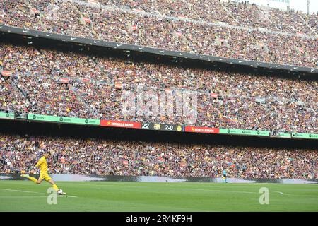Barcellona, ESP. 28th maggio, 2023. FC BARCELONA vs RCD MALLORCA 28 maggio 2023 Greif (13) portiere di RCD Mallorca durante la partita tra FC Barcelona e RCD Mallorca corrispondente al trentasette giorni di la Liga Santander a Spotify Camp Nou a Barcellona, Spagna. Credit: Rosdemora/Alamy Live News Foto Stock