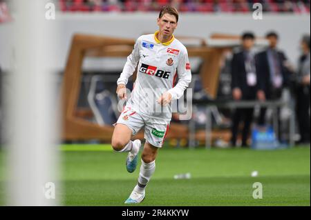 Tokyo, Giappone. 14th maggio, 2023. Kasper Junker di Nagoya Grampus durante la partita della 2023 J1 League tra Kashima Antlers 2-0 Nagoya Grampus al Japan National Stadium di Tokyo, Giappone, 14 maggio 2023. Credit: AFLO/Alamy Live News Foto Stock