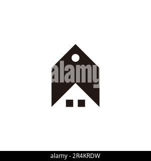 home prezzo tag geometria semplice logo vettore Illustrazione Vettoriale