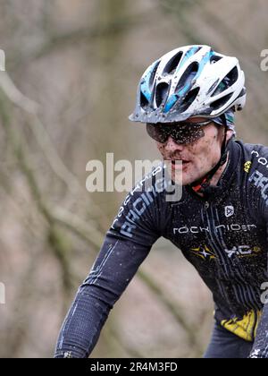 Corso vtt de cross-country du Sart-Tilman Liegi Foto Stock