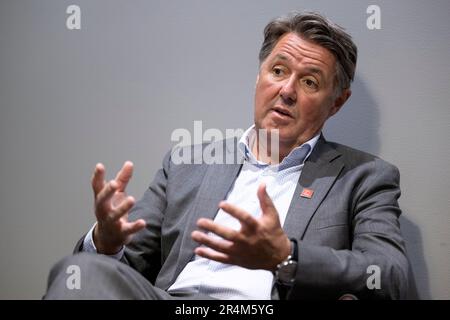 Stoccolma, Svezia. 22nd maggio, 2023. Geir Karlsen, CEO di Norwegian Air Shuttle, fotografato a Stoccolma, Svezia, 22 maggio 2023.Photo: Henrik Montgomery/TT/code 10060 Credit: TT News Agency/Alamy Live News Foto Stock