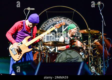 Napa, California, Stati Uniti. 28th maggio, 2023. I Red Hot Chili Peppers si esibiscono sul palco al BottleRock 2023 Music Festival. Credit: Ken Howard/Alamy Live News Foto Stock