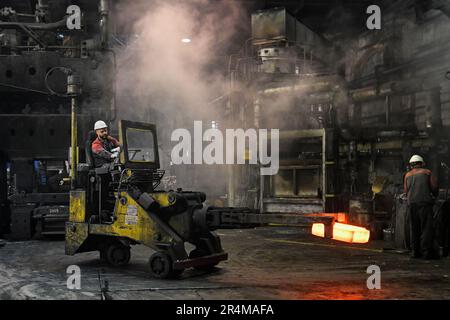 Pilsen, Repubblica Ceca. 22nd maggio, 2023. Funzionamento della società ceca Precision Forge (CPF), nella foto del 22 maggio 2023, a Pilsen, Repubblica Ceca. Credit: Miroslav Chaloupka/CTK Photo/Alamy Live News Foto Stock