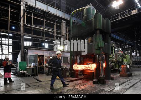 Pilsen, Repubblica Ceca. 22nd maggio, 2023. Funzionamento della società ceca Precision Forge (CPF), nella foto del 22 maggio 2023, a Pilsen, Repubblica Ceca. Credit: Miroslav Chaloupka/CTK Photo/Alamy Live News Foto Stock