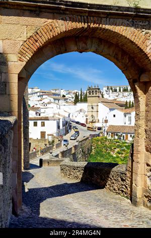 Andalusia Spagna. Ronda. Vista sulla città vecchia Foto Stock