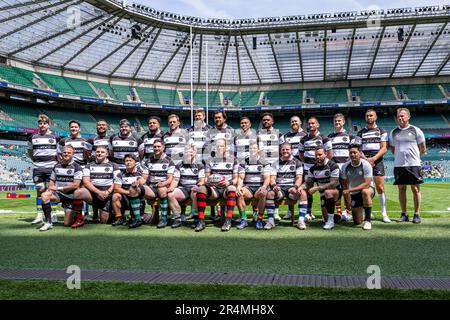 LONDRA, REGNO UNITO. 28st maggio 2023. Foto della squadra di barbari durante la gara di barbari contro il mondo XV allo stadio di Twickenham domenica 28 maggio 2023. LONDRA INGHILTERRA. Credit: Taka G Wu/Alamy Live News Foto Stock