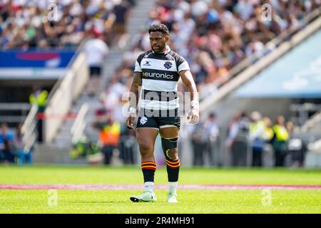 LONDRA, REGNO UNITO. 28st maggio 2023. Seta Tamanivalu di Barbarian guarda durante Barbariani contro il XV mondo allo Stadio di Twickenham domenica 28 maggio 2023. LONDRA INGHILTERRA. Credit: Taka G Wu/Alamy Live News Foto Stock