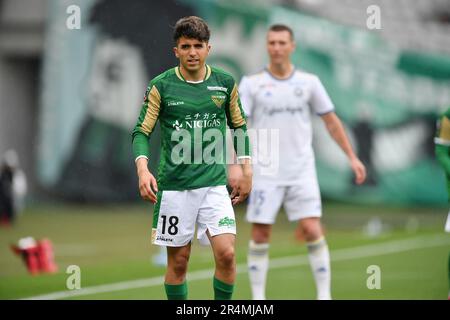 Tokyo, Giappone. 13th maggio, 2023. Vasquez Byron di Tokyo Verdy durante la partita della Lega 2023 J2 tra il Tokyo Verdy 0-1 FC Machida Zelvia allo stadio Ajinomoto di Tokyo, Giappone, 13 maggio 2023. Credit: AFLO/Alamy Live News Foto Stock
