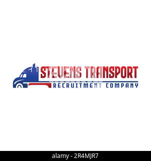 Stevens Transport business logo design in vettore Illustrazione Vettoriale