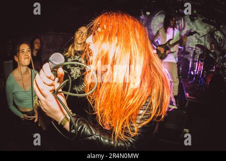 Copenaghen, Danimarca. 14th maggio 2023. L'allievo della band metal britannica Slicer suona un concerto dal vivo durante il mini-festival Un colossale weekend 2023 a Copenhagen. (Photo credit: Gonzales Photo - Peter Troest). Foto Stock