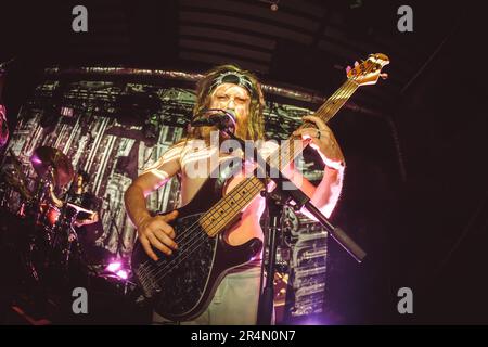 Copenaghen, Danimarca. 14th maggio 2023. L'allievo della band metal britannica Slicer suona un concerto dal vivo durante il mini-festival Un colossale weekend 2023 a Copenhagen. (Photo credit: Gonzales Photo - Peter Troest). Foto Stock