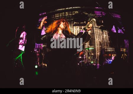 Copenaghen, Danimarca. 14th maggio 2023. L'allievo della band metal britannica Slicer suona un concerto dal vivo durante il mini-festival Un colossale weekend 2023 a Copenhagen. (Photo credit: Gonzales Photo - Peter Troest). Foto Stock