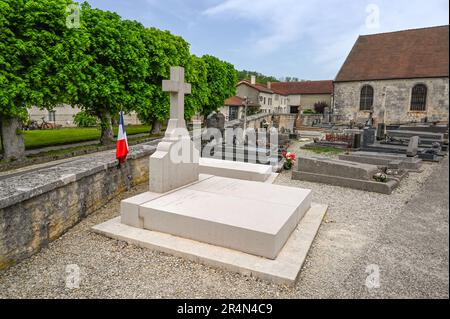 La tomba di Charles de Gaulle a Colombey-les-deux-églises Foto Stock